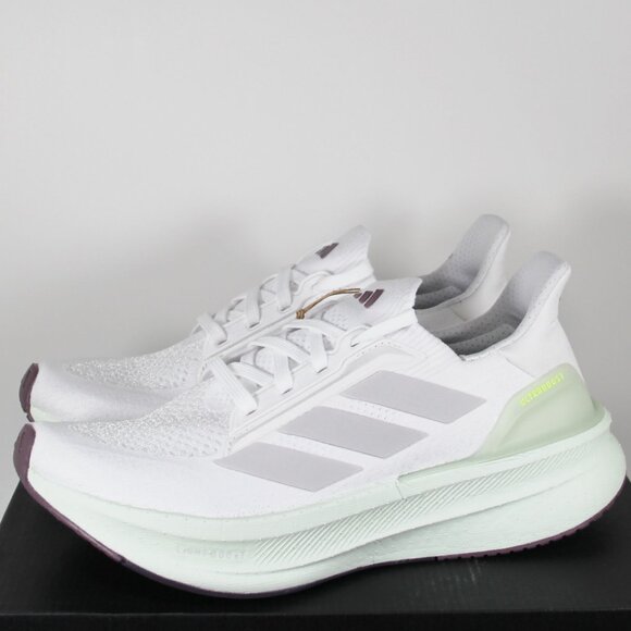 Adidas Ultraboost 5X Running Shoes Women's 7.5 White Linen Green - Picture 2 of 7